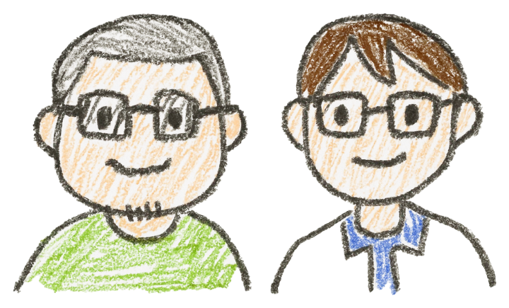 Coloured-pencil sketch of the MORETHANVIZ. team